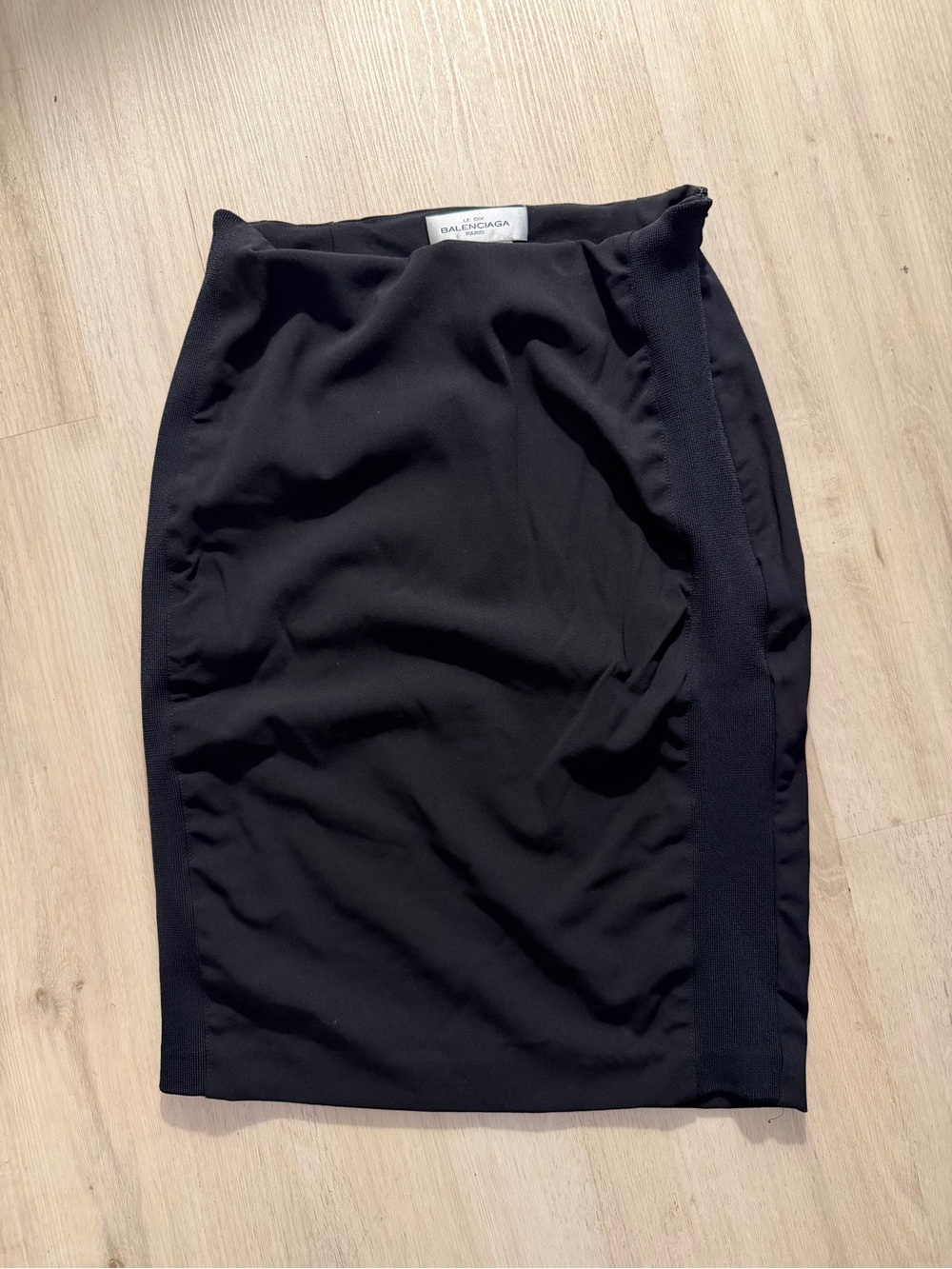Vintage Balenciaga Black Pencil Skirt